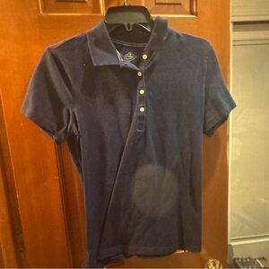 St. John's Bay Navy Short-Sleeve Polo - Girls
